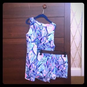 Dress with matching shorts. Girls size 8-10 large.